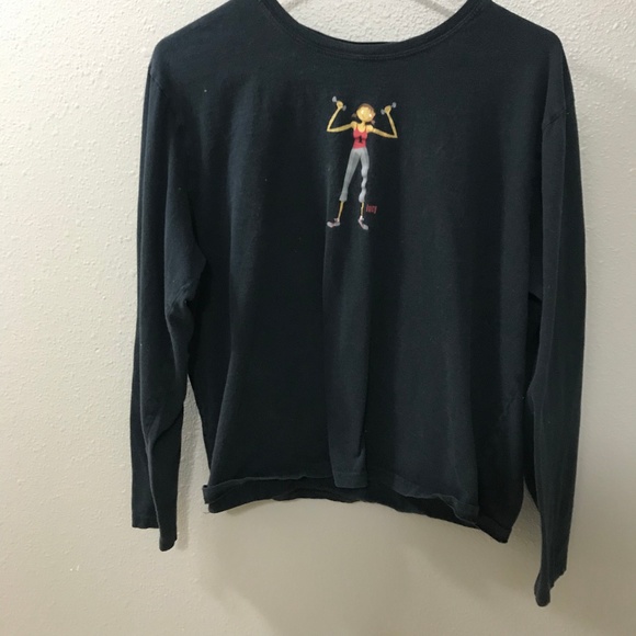 Lucy Tops - Black Lucy long sleeve💜 workout shirt size XL